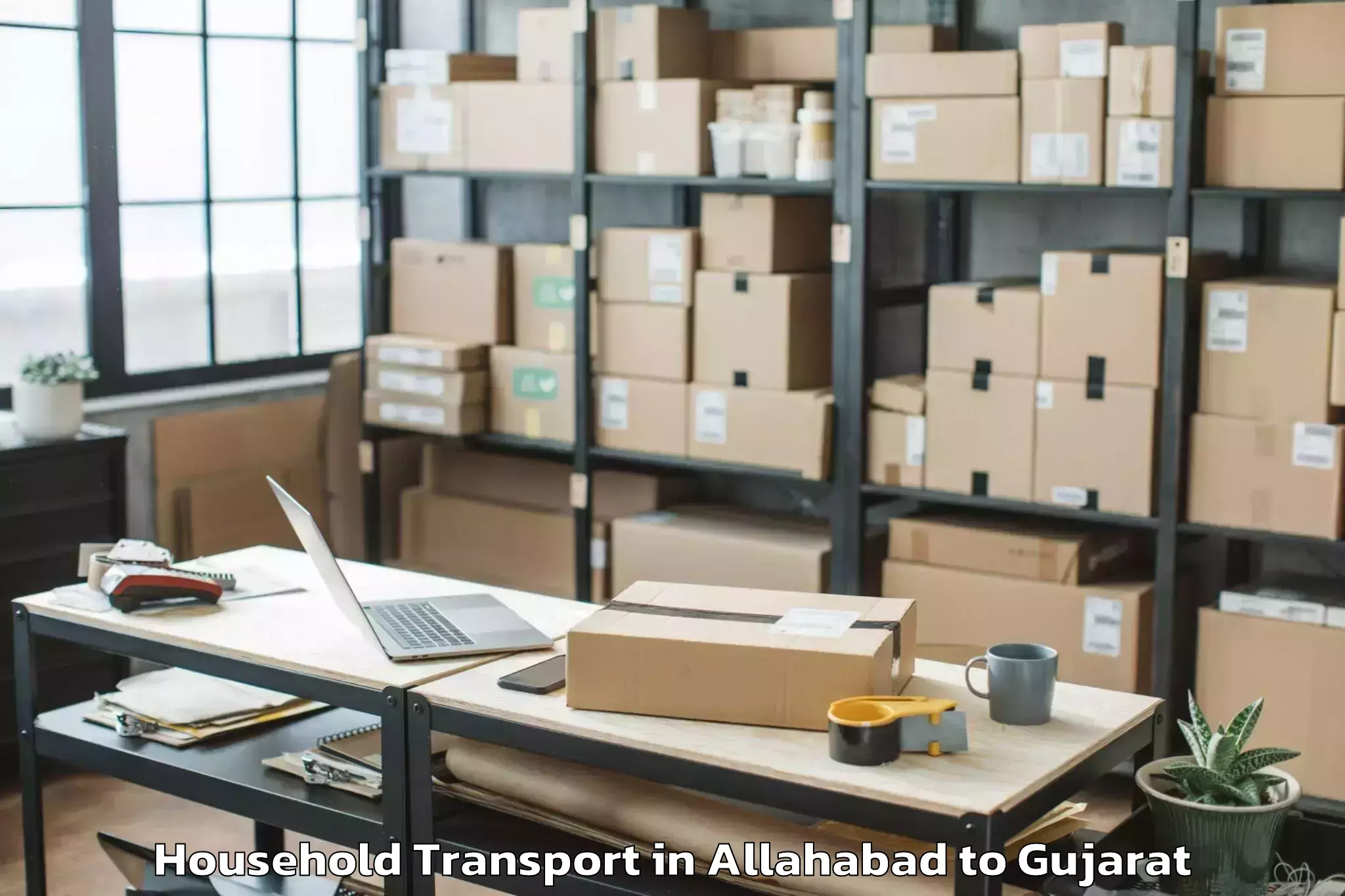 Easy Allahabad to Valod Household Transport Booking